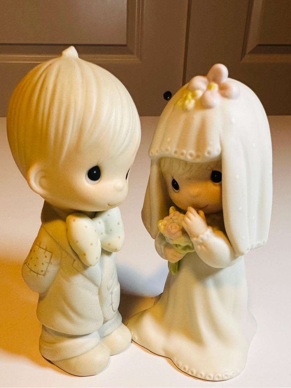 Vintage Precious Moments Bride and Groom figurines 1983